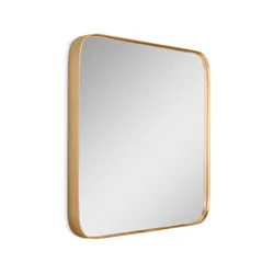 Lustro zaokrąglone retro 16F-571 51x61 cm - złoty