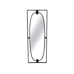 Lustro owalne w stalowej ramie TOYJ19-386 43x120 cm - czarny