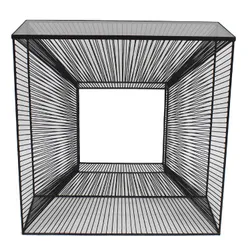Konsola metalowa 3D TOYJ19-213 80x35x81 cm - czarny