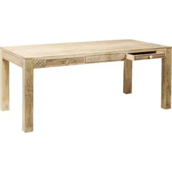 Stół z szufladkami PURO PLAIN 140x70 - drewno mango