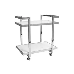 Mobilny barek JJ1066 - białe szkło