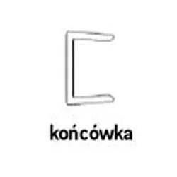 Zaślepka/końcówka L/P do cokołu RAUBASE - czarny / wys. 10 cm