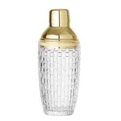 Shaker koktajlowy 385 ml - transparentny/złoty