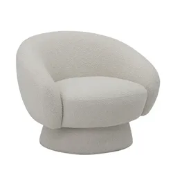 Fotel TED LOUNGE - biały/beżowy