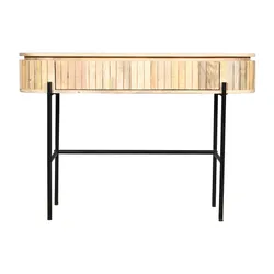 Drewniana konsola z lamelami HS-01-MN - mango