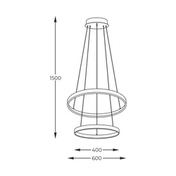 Lampa wisząca BRENO 18140BK-2 - czarny