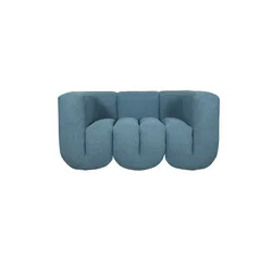 Sofa 2-osobowa szenilowa NUA N88 - niebieski
