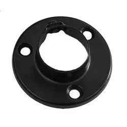 Rozetka metalowa / uchwyt drążka okrągły R01-0,025CZ - czarny / fi 25 mm