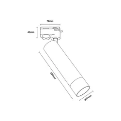 Reflektor szynowy LULU TLS005-BK - czarny