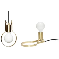 Lampa wisząca/stołowa metalowa OSHTEL - złoty
