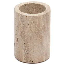 Kubek łazienkowy z beżowego trawertynu Ø7x11 cm
