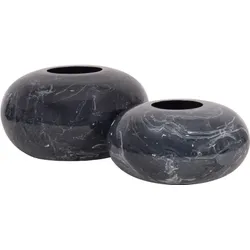 Zestaw 2 wazonów STONE - czarny