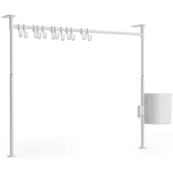 Organizer kuchenny metalowy biały 76x11 cm regulowany