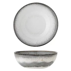 Miska ceramiczna PAULA 16 - szary/biały