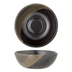 Miska ceramiczna PAULA 16 - brązowy/czarny