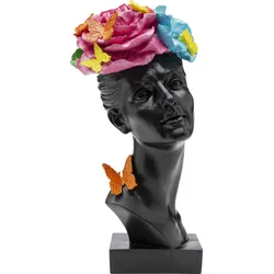 Figurka dekoracyjna BUTTERFLY LADY - czarny/kolorowy