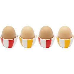 Zestaw 4 kieliszków na jajka COCINA STRIPES - wielokolorowy