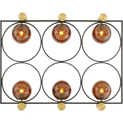 Lampa ścienna BALANCE CIRCLE - brązowy/czarny