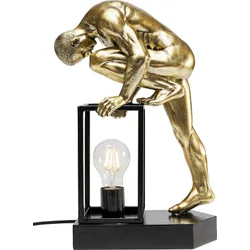 Lampa stołowa NUDE MAN STRETCHING - złoty/czarny