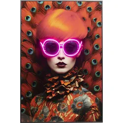 Obraz LED FANCY RED LADY 120x80
