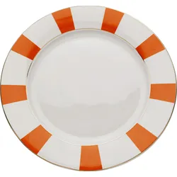 Talerz obiadowy HARLEQUIN 27 cm - biały/pomarańczowy