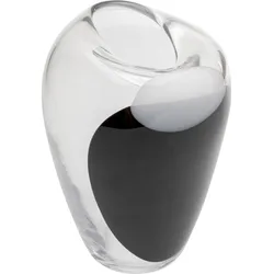 Wazon szklany BALANCE 27 cm - transparentny/czarny