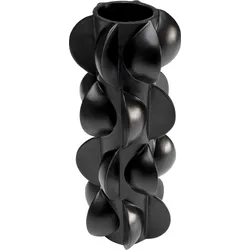 Wazon z porcelany VIENTO 35 cm - czarny