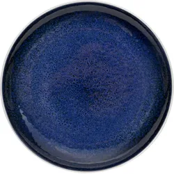Talerz deserowy PARTITO UNI 22 cm - niebieski/biały