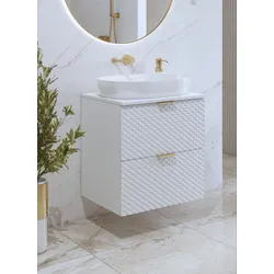 Szafka pod umywalkę wisząca LAURA 47 - 60 cm - biały