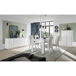 Stół rozkładany ICE 137/185x90 - biały połysk