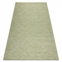 Dywan sznurkowy PATIO 3075 romby - zielony / beż