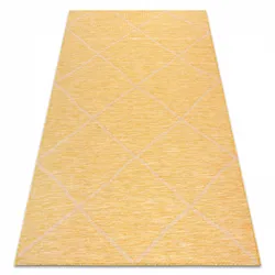 Dywan sznurkowy PATIO 3075 romby - żółty / beż