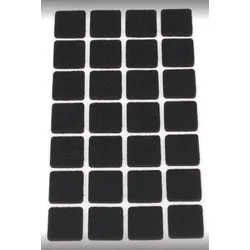 PODKŁADKI MEBLOWE KWADRAT 20x20 mm Filc Czarny