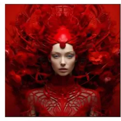 Obraz szklany MUSE RED 120x20