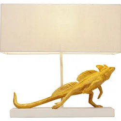 Lampa stołowa IGUANA - złoty/biały
