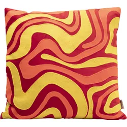 Poduszka dekoracyjna ELECTRIC FEELING 45x45 - czerwony/żółty