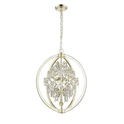Lampa wisząca PENA P0477-05B-F7AC - transparentny/złoty