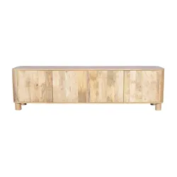 Szafka RTV drewniana 4-drzwiowa RIMINI RM-03-MN - mango naturalne
