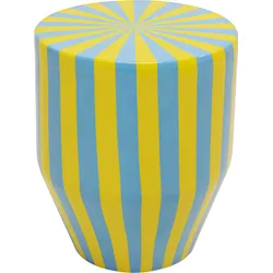 Stolik pomocniczy CANDY STRIPES 30 cm - niebieski/żółty