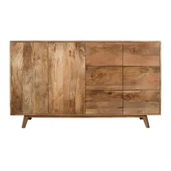Komoda drewniana 2-drzwiowa STOCKHOLM ST-21-CR 6 szuflad - mango caramel