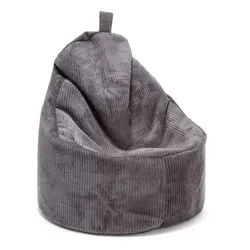 Fotel z poduszką YOKO Sztruks SZ90 - ciemny szary