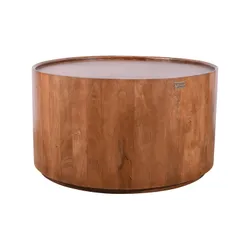 Stolik kawowy drewniany EDYNBURG 80 cm ED-04-MWL - mango orzech włoski