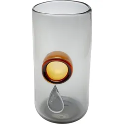 Wazon DRIP 33 cm - szary/brązowy