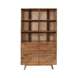 Regał drewniany z szufladami STOCKHOLM ST-18-CR - mango caramel