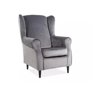 Fotel BARON Velvet - szary Bluvel 14