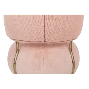 Fotel LOW TEDDY PINK - różowy