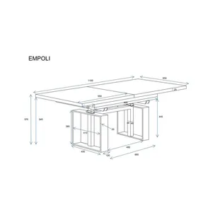 Ławostół EMPOLI 110/170x65