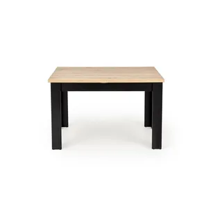 Stół rozkładany BAGIO 120-160x80 - dąb artisan/czarny