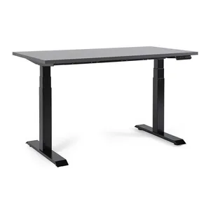 Biurko regulowane FIGHTER SINGLE DESK 140x70 - antracyt/czarny