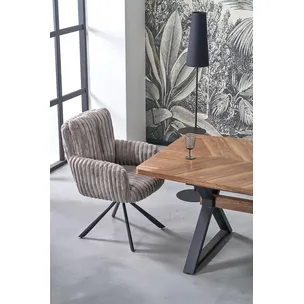 Stół rozkładany BARON 200/350x100 - orzech/czarny